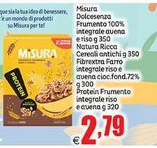 Misura - Dolcesenza Frumento 100% Integrale Avena E Riso