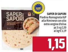 Saper di sapori - Piadina Romagnola IGP Alla Riminese Con Olio Extra Vergine D'Oliva