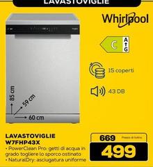 Whirlpool - W7FHP43X Lavastoviglie A Scomparsa Total 15 Coperti D
