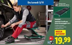 Parkside - Sgabello/Carrello Per Lavori Di Montaggio 2 In 1