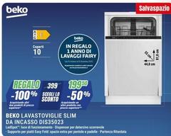 Beko - Lavastoviglie Slim Da Incasso DIS35023