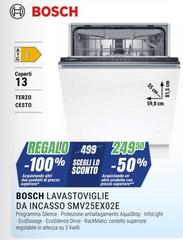 Bosch - Serie 2 SMV25EX02E lavastoviglie A scomparsa totale 13 coperti B