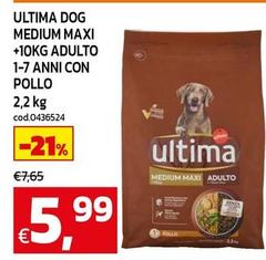 Ultima - Dog Medium Maxi +10kg Adulto 1-7 Anni Con Pollo