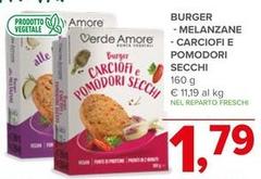 Verde amore - Burger Melanzane/Carciofi E Pomodori Secchi