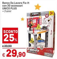 Unico Plus - Banco Da Lavoro Fix-It Con 30 Accessori