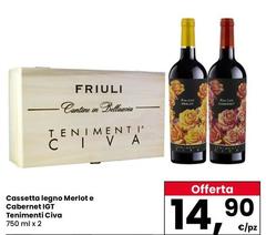 Tenimenti civa - Cassetta Legno Merlot E Cabernet IGT