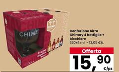 Chimay - Confezione Birra  4 Hottiglie + Bicchiere