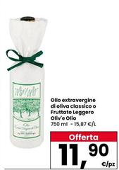 Oliva - Olio Extravergine Di  Classico O Fruttato Leggero  Olio