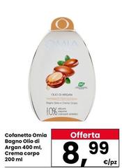 Omia - Cofanetto Bagno Olio Di Argan 400 Ml, Crema Corpo 200 Ml