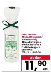 Oliva - Olio Extravergine Di  Classico O Fruttato Leggero  E Olio
