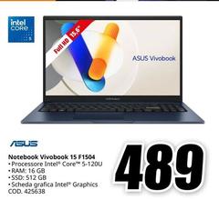 Asus - Notebook Vivobook 15 F1504