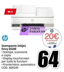 HP - Stampante Inkjet Envy 6520E