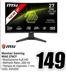 Msi - Monitor Gaming Mag 276CF