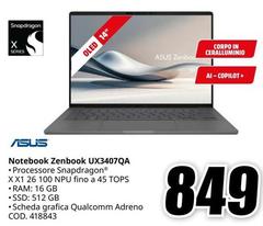 Asus - Notebook Zenbook UX3407QA
