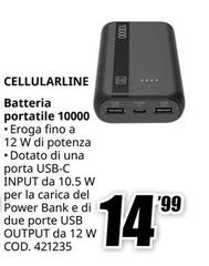 Cellularline - Batteria Portatile 10000