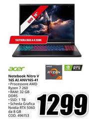Acer - Notebook Nitro V 165 At Anv16541