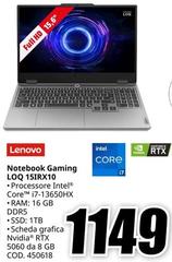 Lenovo - Notebook Gaming LQQ 15IRX10