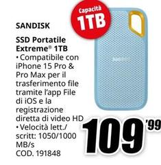 Sandisk - Ssd Portatile Extreme 1tb