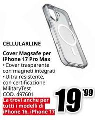 Cellularline - Cover Magsafe Per Iphone 17 Pro Max