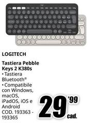 Logitech - Tastiera Pebble Keys 2 K380s