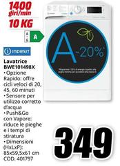 Indesit - Lavatrice BWE101498X
