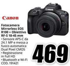 Canon - Fotocamera Mirrorless EOS R100+ Obiettivo RF-S 18-45 mm