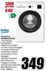 Beko - Lavatrice MWBMU3921B