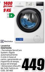 Electrolux - EW6FLM29G Lavatrice Caricamento Frontale 9 Kg 1400 Giri/min A Bianco