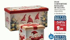 Pouf Contenitore Natalizio In Velluto