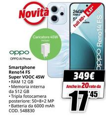 Oppo - Smartphone Reno14 Fs Super Vooc 45w