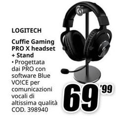 Logitech - Cuffie Gaming Pro X Headset + Stand