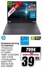 HP - Notebook Gaming 15-FA2016NL