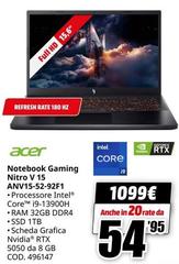 Acer - Notebook Gaming Nitro V15 ANVI5-5292FJ