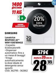 Samsung - Lavatrice Bespoke AI Ww11DBTb94G