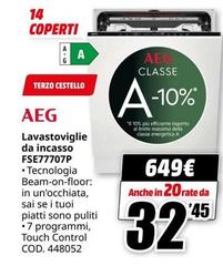 Aeg - Lavastoviglie Da Incasso FSE77707P
