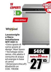 Whirlpool - Lavastoviglie A Libera Installazione W7F H551 X