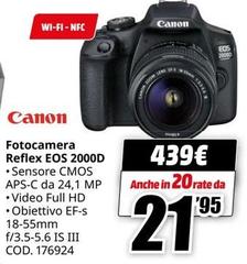 Canon - Fotocamera Reflex EOS 2000D