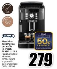 De Longhi - Macchina Automatica Per Caffè In Chicchi Ecam21.116.b
