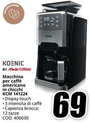 Koenic - Macchina Per Caffè Americano In Chicchi Kcm 14124
