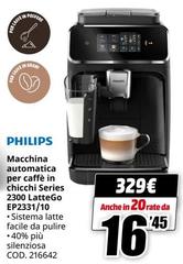 Philips - Macchina Automatica Per Caffe In Chicchi Series 2300 LatteGo EP2331/10