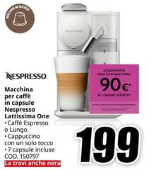 Nespresso - Macchina Per Caffè In Capsule  Lattissima One