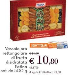 Fatina - Vassoio Oro Rettangolare Di Frutta Disidratata