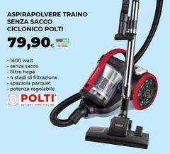 Polti - Aspirapolvere Traino Senza Sacco Ciclonico