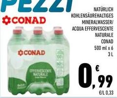 Conad - Acqua Effervescente Naturale