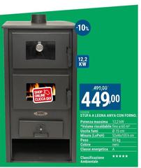 Stufa A Legna Anya Con Forno 