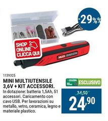 Mini Multiutensile 3,6V + Kit Accessori