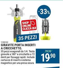 Ryobi - Giravite Porta Inserti A Cricchetto