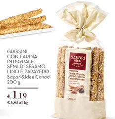 Semi - Grissini Con Farina Integrale  Di Sesamo Lino E Papavero