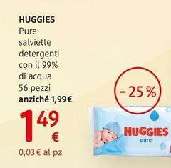 Huggies - Pure Salviette Detergenti Con Il 99% Di Acqua 56 Pezzi