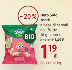 Hero Solo - Snack Ai Cereali Al Gusto Fragola 18 G